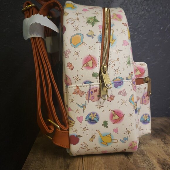 Loungefly Disney Princess Icons & Sidekicks AOP Mini Backpack - NEW with tags main image 3